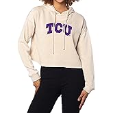chicka-d Women's Standard Oversized Dropped Shoulder Crewneck Fleece Sweatshirt | NCAA Primary Team Icon Neutral