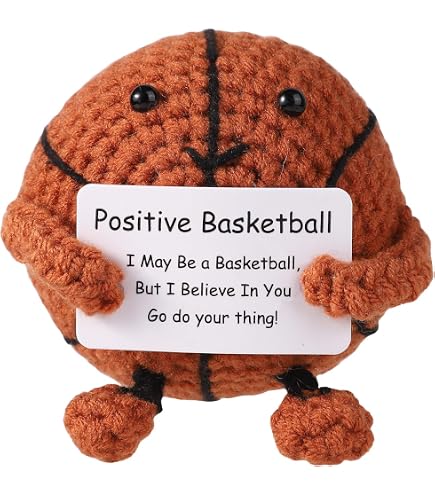 Bambola Lavorata a Maglia da Calcio Positivo, Divertente Pallone da Calcio Positivo All'Uncinetto con Carta Positiva bambole Lavorate a Maglia Positive che Ispirano Lana Regalo per Amici Bambini