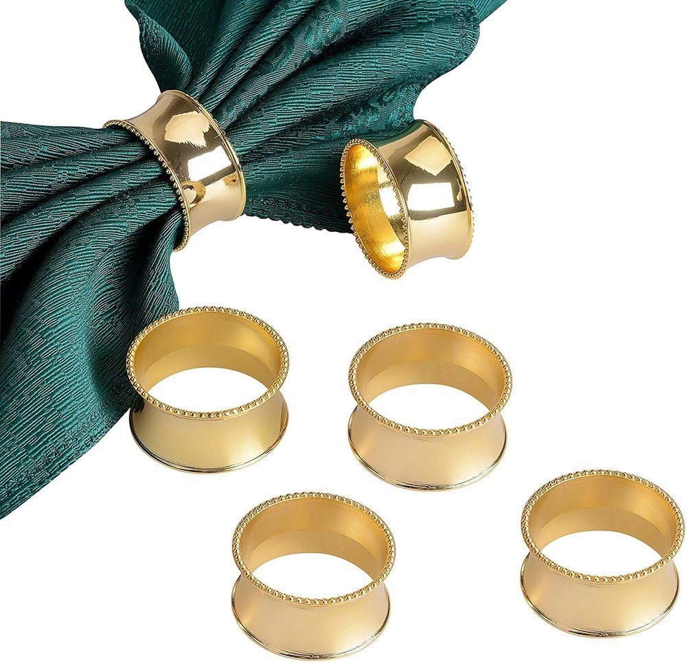 PERIHOME Elegant Round Napkin Rings, GoldPlated, Set of 6 Amazon.ca
