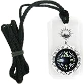 Sun Company MiniComp II - Mini Orienteering Compass With Rotating Bezel| Easy-to-Read Zipperpull Compass for Jacket, Parka, or Pack