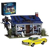 Evil House Building Set, Deadly Darkness House Compatible with Lego Halloween Horror House with Movable Car Haunted House Toy Model, Collectible Gift for Boys and Movie Fans (639 Pcs)