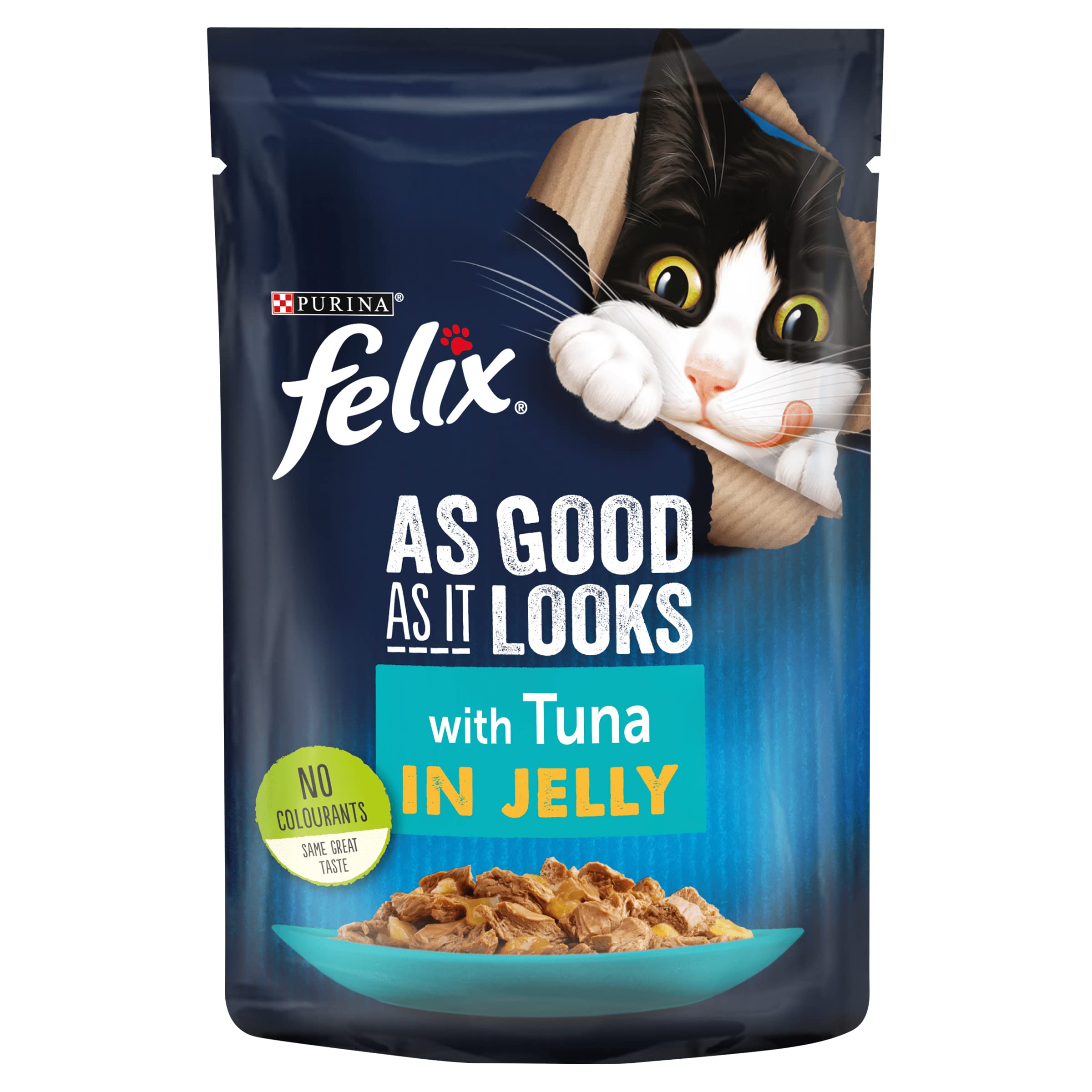 Felix As Good As It Looks Cat Pouches Tuna In Jelly 100g (20 Pouches)
