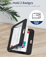 Uniclife ID Badge Holder Double-Sided Windows 6 Pack Horizontal Card Protector view 3