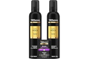 TRESemmé Shaping Mousse, Extra Hold 2-Pack – Moisturizing Hair Mousse for Sculpting, 24H Frizz Control + Keratin Mask