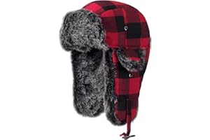 ONWAY Trapper Hat Winter Hats for Women Men with Faux Fur Ear Flaps