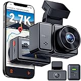Vantrue E2 Dash Cam Front and Rear, 2.7K Upgrade
