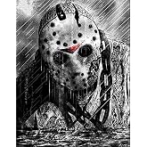 Generic DIYPAINTING 5D Diamond Art Painting by Number Kits Horror Movie Halloween 16X20 Painting Cross Stitch Full Drill Crystal Rhinestone Embroidery Pictures Arts Craft for Home Wall Decor Gift