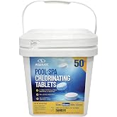 Aqua Joe Chlorine Tablets, 3-in., 90% Available Tri-Chlor, Ind. Wrapped, 50 Lbs.