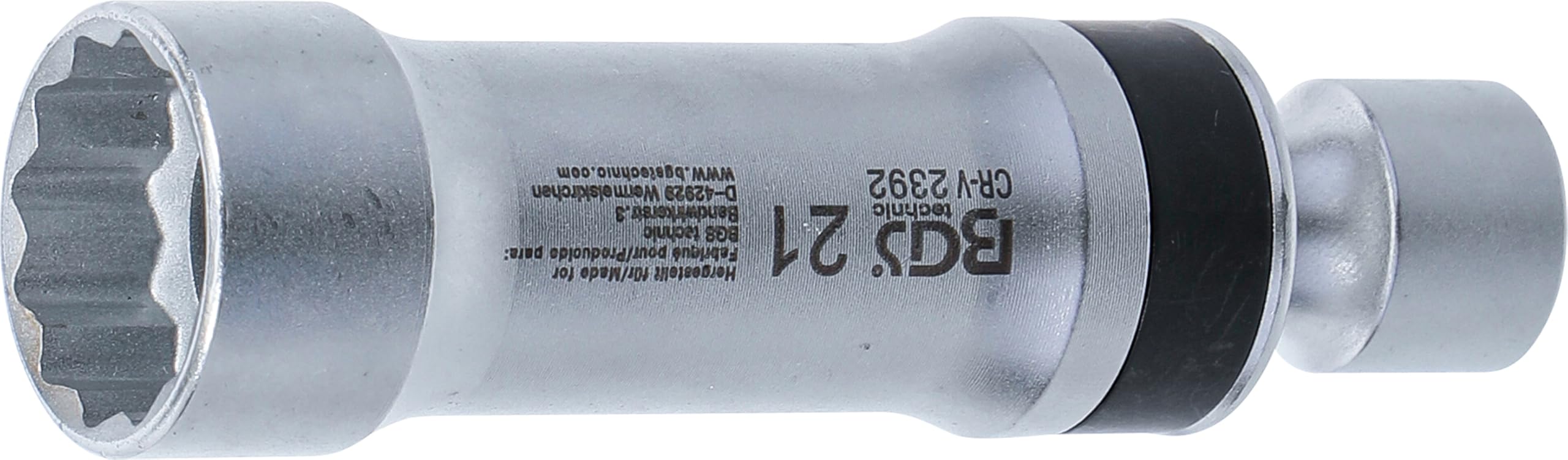 BGS 2392 | Spark Plug Socket, 12-point, with Retaining Spring | 10 mm (3/8") Drive | 21 mm