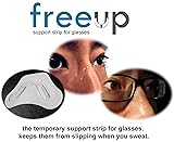 FreeUP, temporary support strip for glasses, keeps