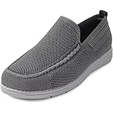 1TAZERO Mens Wide Width Slip On Shoes with Arch Support Insoles Men Lightweight Casual Loafer for Elderly & Wide Feet Plantar Fasciitis Walking Shoes