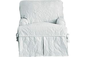 SureFit Slipcove Furniture Cover, Chair - T-Cushion, White