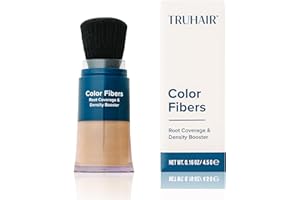 TRUHAIR Color Fibers Root Coverage & Density Booster | Quick-Apply Root Touch Up Hair Color | Natural Color Matching, Gray Hair Cover up to Color Gray Roots - 11 Hair Colors Available (Medium Brown)