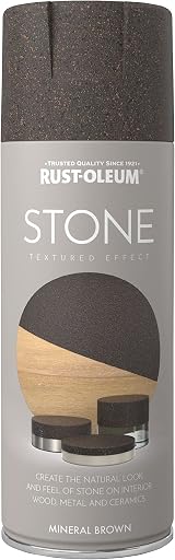 Rust-Oleum 400ml Stone Spray Paint Mineral Brown Faux Stone Finish Interior view 6