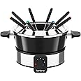 Befano Stainless Steel Fondue Pot with Temperature Control, Forks, Cups, and Rack, 2-Quart, Non-Stick, Perfect for Chocolate, Cheese, Caramel, Marshmallows, Great for Valentine's Day