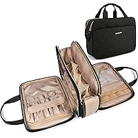 Large Toiletry Bag, Bagsmart Travel Makeup Organizer Water-resistant Makeup Cosmetic Bag Travel Bag for Accessories…