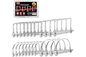 XOOL 22PCS Shaft Locking Pin, Zinc-Plated Heavy Duty Safety Pins, Trailer Coupler Pins, Square & Arch Shapes, Premium Carbon Steel