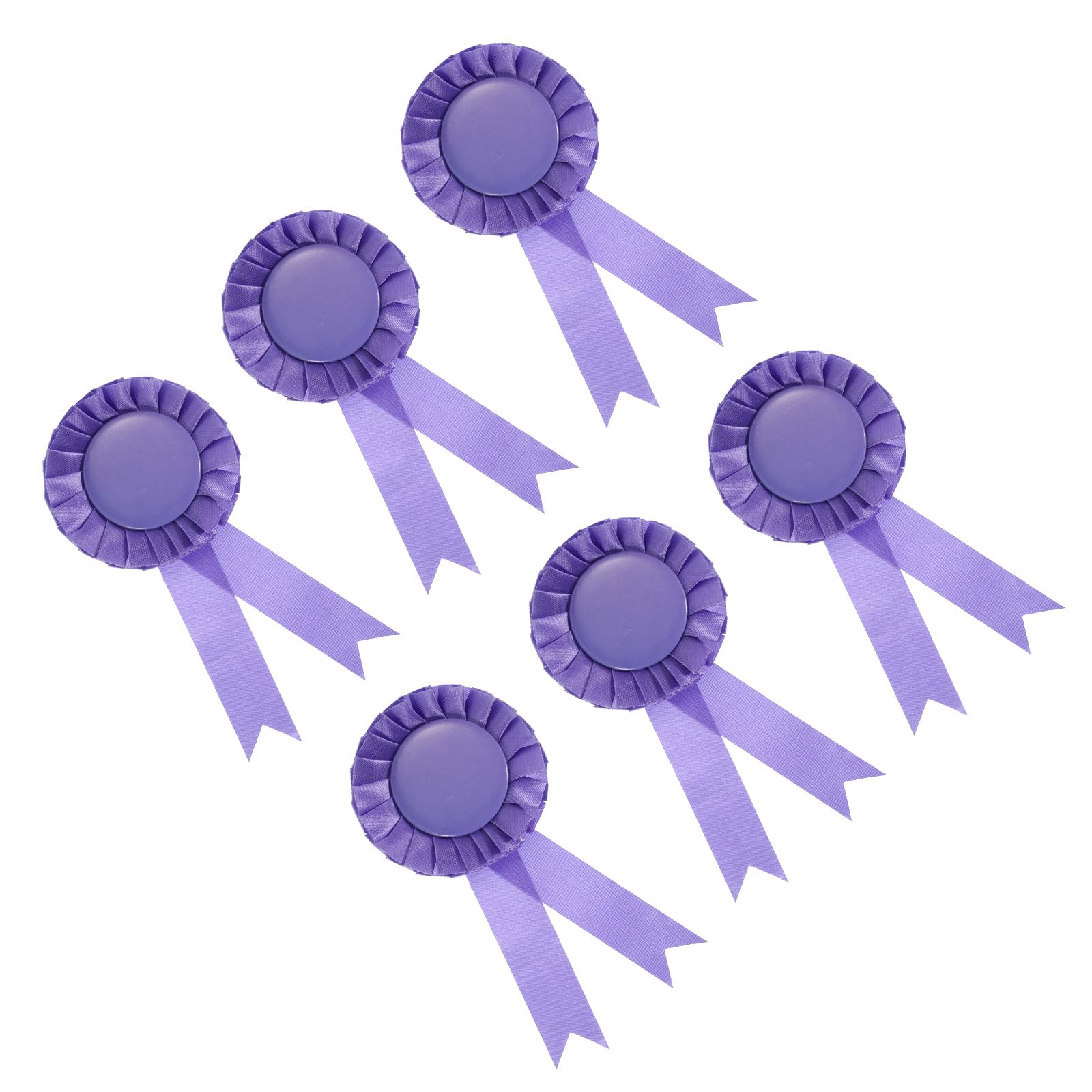 YOKIVE 6 Pcs Blank Award Ribbon, Winner Ribbons with Pin | Recognition Ribbon Great for Home Study Wedding, Competition, Purple