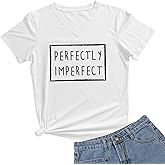 DANVOUY Womens Causal Short Sleeve V-Neck T-Shirt Graphic Tees