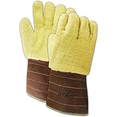 Wells Lamont Industrial 625 JOM Kevlar Terrycloth High-Heat Gloves, Kevlar, X-Large, Brown/Yellow