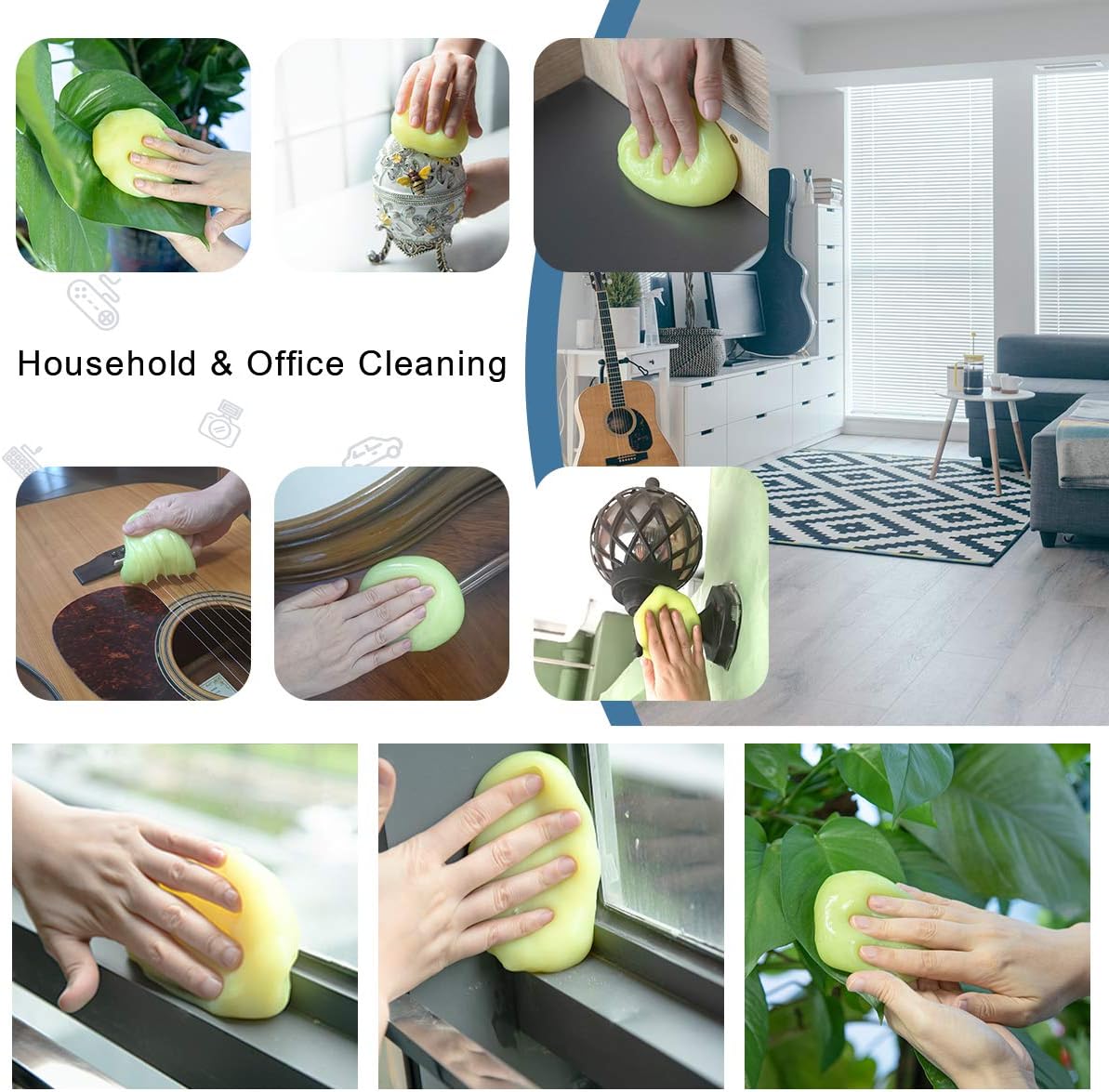 Cleaning Gel for Car Cleaning kit for Car Detailing Putty-3 Pack Car Interior Cleaner for Car Vents,Dashboard,Car Cleaning Slime for Removing Dust, Crumbs from Electronics Laptop Keyboard - Image 4