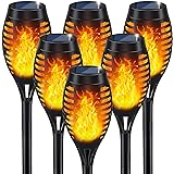 Solar Lights Outdoor, Solar Torch Light with Flickering Flame for Garden Decor, Solar Garden Lights, Waterproof Solar Powered