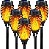 Solar Lights Outdoor, Solar Torch Light with Flickering Flame for Garden Decor, Solar Garden Lights, Waterproof Solar Powered