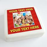 Goggly 7.5,7,6,5,4 Inch Pre Cut Multi Size Square Personalised Cake Topper