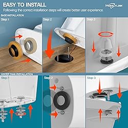 HOMLYLINK 19 Inch Compact Tall Toilet for