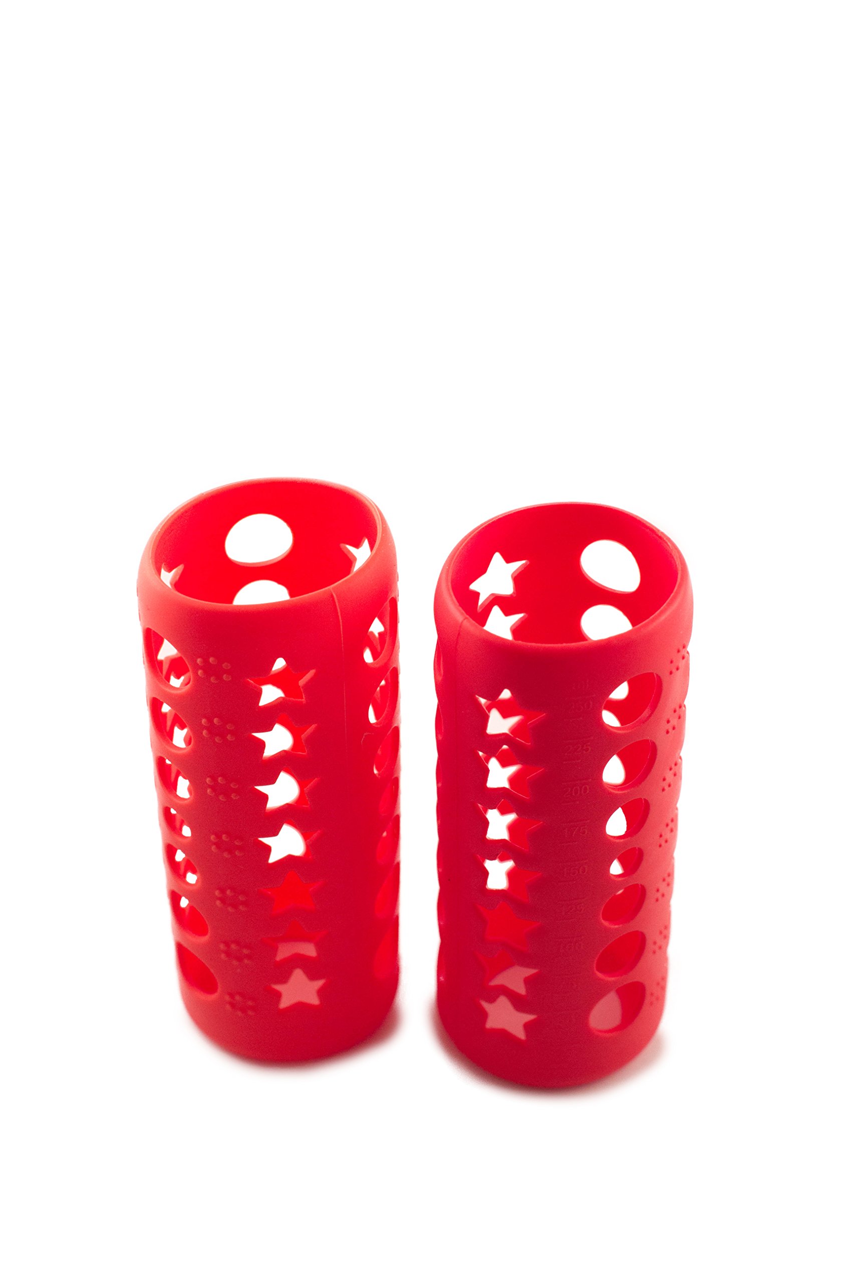 Silicone Glass Baby Bottle Cover by HNR 2 PACK BLUE Baby