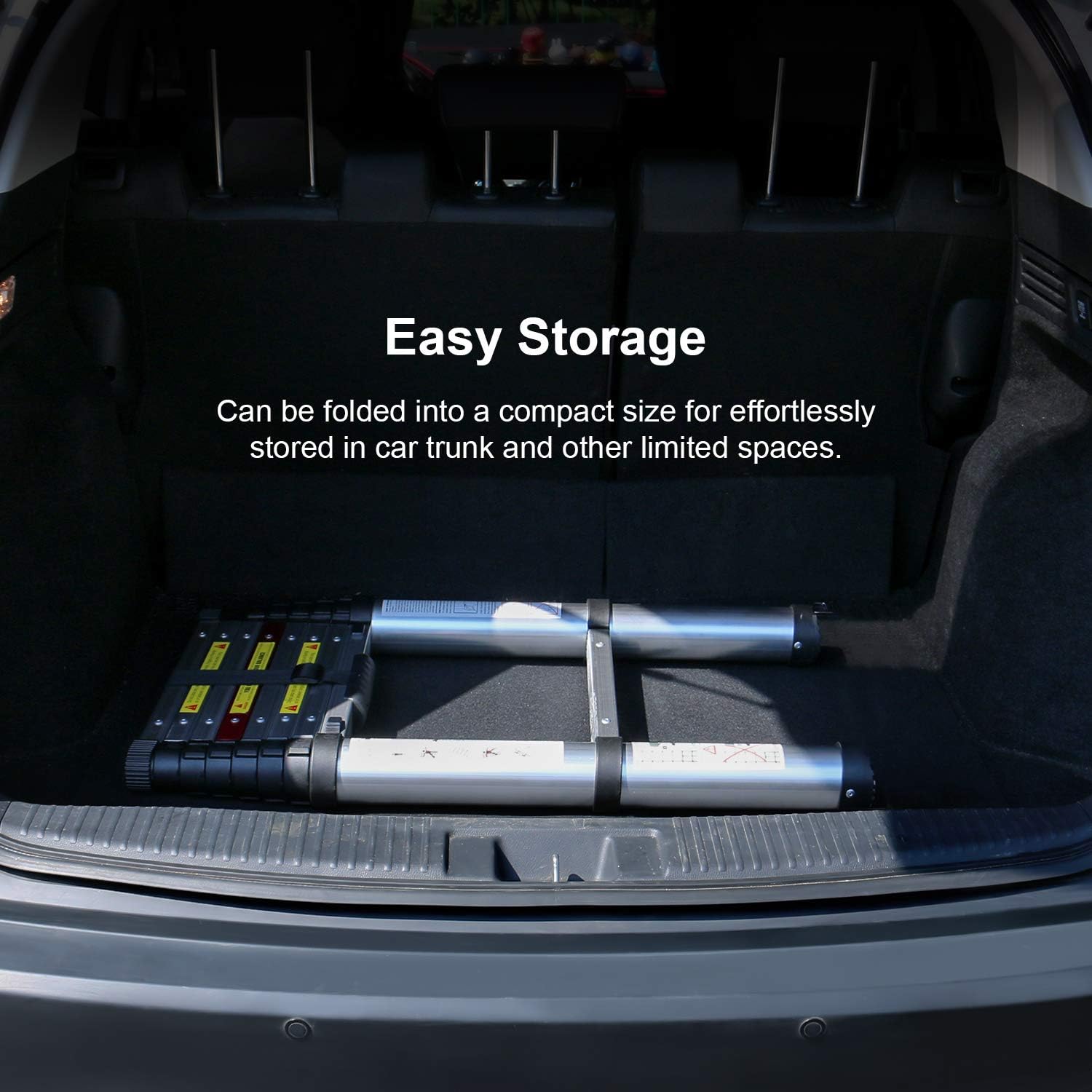 WolfWise 8.5FT Aluminum Telescoping Ladder, Collapsible Extension Ladder, 330lbs Max Capacity: Kitchen & Dining