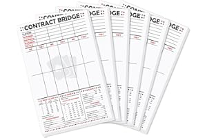 party greeting 150 Sheets Contract Bridge Score Pad and Tallies Contract Bridge Score Notepad Canasta Score Pads Print with Trick Rubber Bridge Party Bridge Playing Cards Large Print Game Scoring Card
