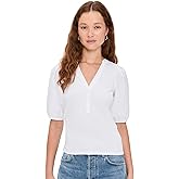 Madewell Womens Mixy V-Neck Puff Tee