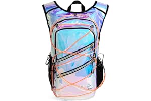MUBASEL GEAR Hydration Backpack Pack with Cool Lights, 2L Water Bladder, Lightweight Bag for Running, Hiking, Bike, Climbing, Music Festival Essential, and Rave