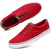 yageyan Men’s Low Top Canvas Walking Shoes Lace-up Fashion Sneakers Casual