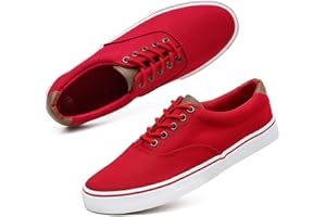 yageyan Men’s Low Top Canvas Walking Shoes Lace-up Fashion Sneakers Casual