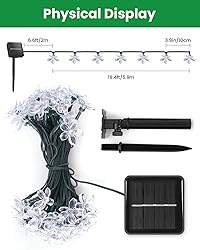 Brightown 60 LED Flower Solar Lights String Outdoor