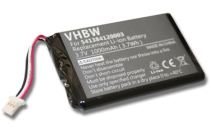 vhbw Li-Ion Akku 1000mAh (3.7V) für Navigation, GPS Navigon 42 Easy, 42 Plus, 42 Premium, 42 Live, 72 Plus, 72 Premium, 72 Li