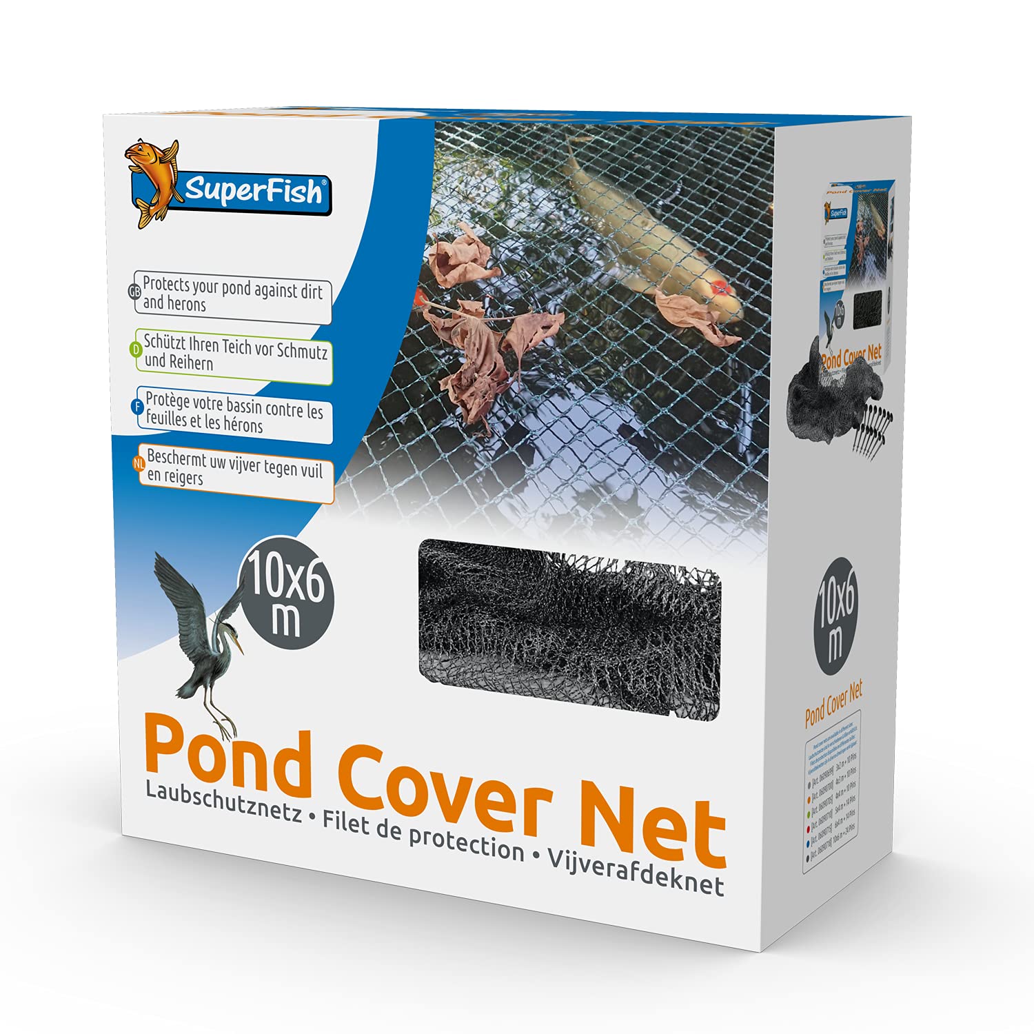 Superfish Pond Cover Net with 10 Pegs 10m x 6m 500g