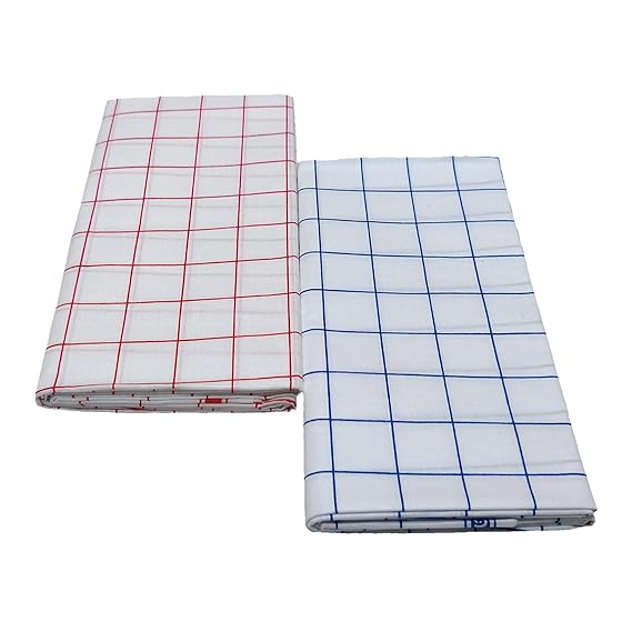 Cotton Cool 100% Pure Cotton White Chexs LungiFree Size White Colour Pack of 2 Piece