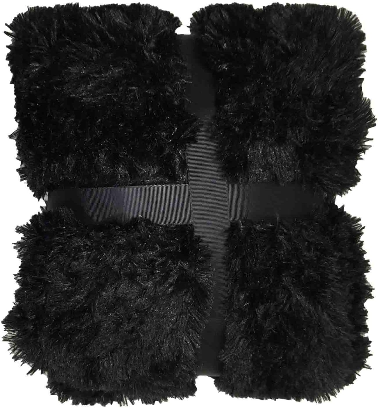 Faux Fur Throw Blanket 50X 60 Black