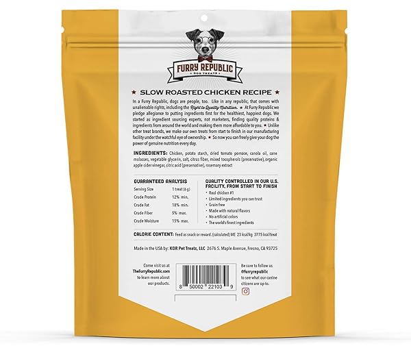 FURRY REPUBLIC CHICKEN RECIPE BONES 6OZ, NATURAL