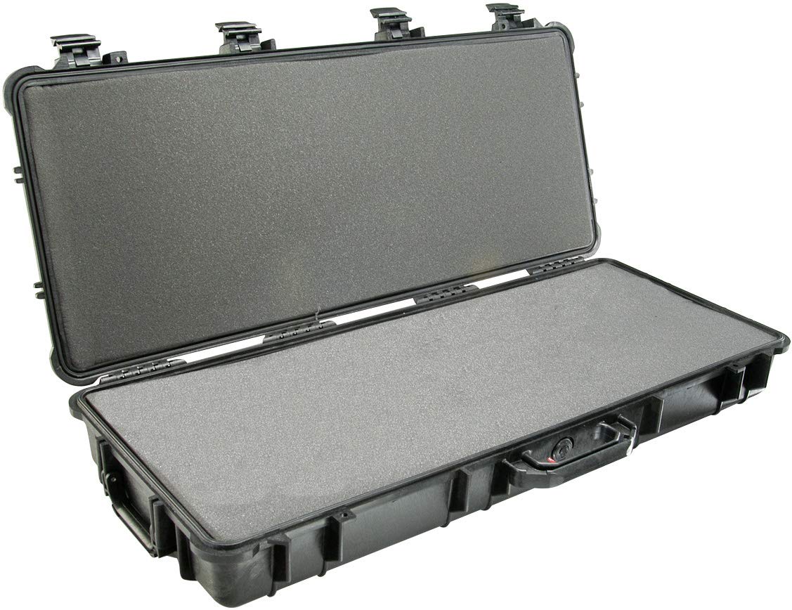 PELI 1700 Long Case for Camera Tripods or Shooting Sport Rifles, IP67 Watertight and Dustproof, 87L Capacity, Made in US, With Customisable Foam Inlay, Black