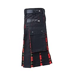 ELIF KILTS Men's Plus Size Scottish Hybrid Black