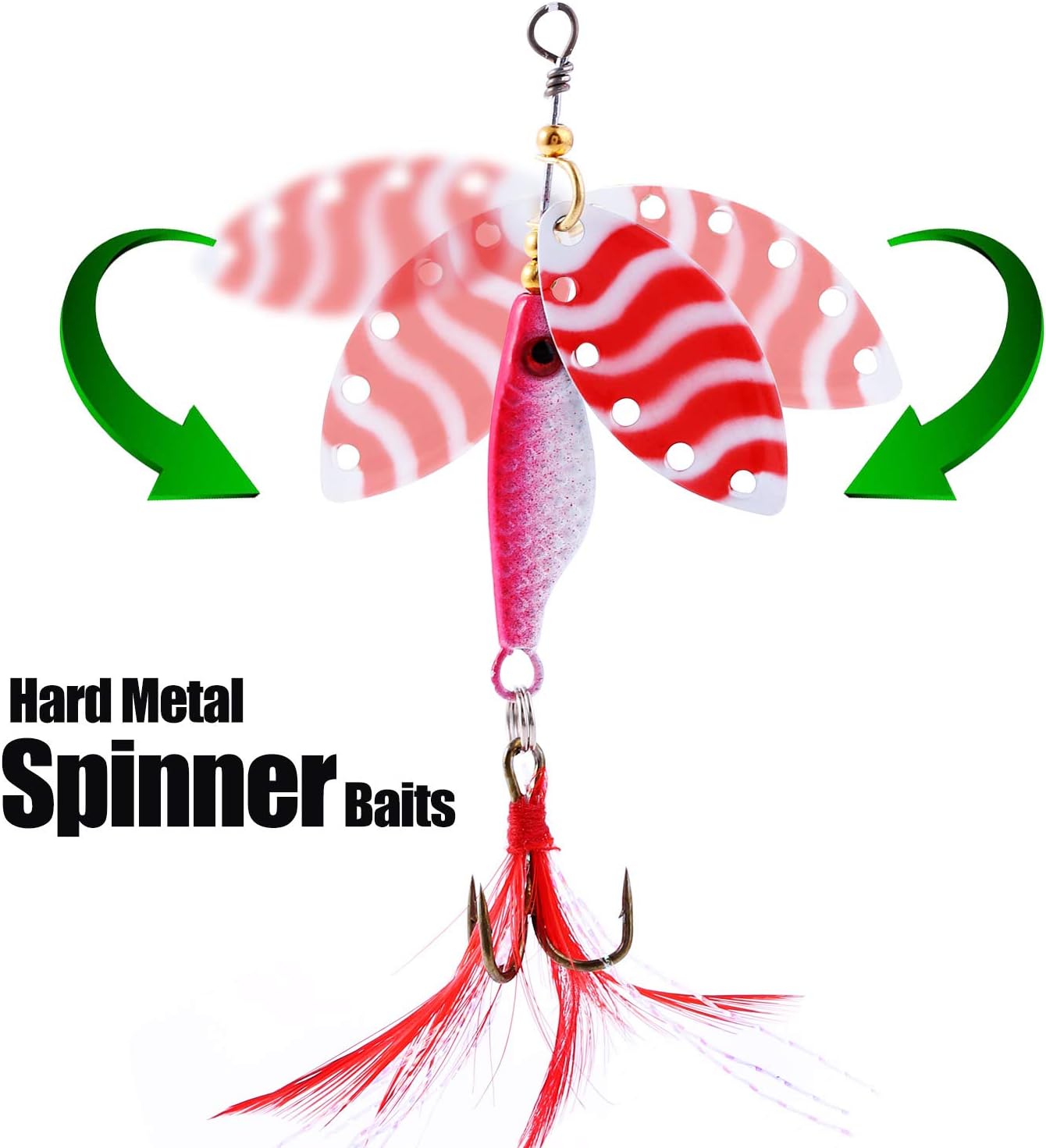 Sougayilang Fishing Lure Spinnerbaits 5Pcs Spinner Baits Kit for Trout Bass Salmon … : Sports & Outdoors