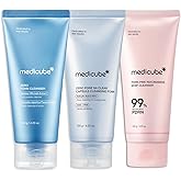 medicube Cleansing Texture Trio: Zero Foam and Zero Pore Clear Blue Capsule Facial Deep Cleanser and PDRN Marshmallow Whip Cleanser | Korean Skincare, Skincare Sets, Cleanser Gift Set