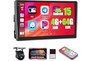 Realdio 4+64GB Android 15 Car Radio for Chevrolet Silverado Tahoe/GMC Sierra Yukon 2007-2014 Wireless Carplay Android Auto 10