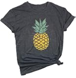 ALLTB Women's Sunshine Graphic T-Shirt - Soft Summer Beach Vacation Tee, Grey