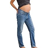 HATCH Boyfriend Maternity Denim Jeans, Low Rise, Straight Leg & Under The Belly Design for Pregnancy & Beyond, 28.5" Inseam