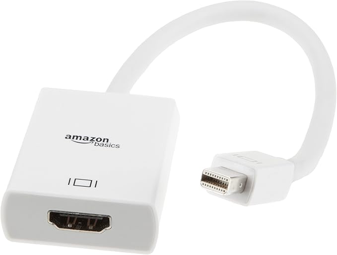 Amazonbasics Mini Displayport Thunderbolt To Hdmi Adapter Compatible With Apple Imac Macbook 1 Adapter